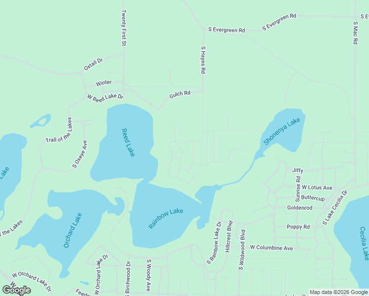 map of restaurants, bars, coffee shops, grocery stores, and more near 9076 South Field Avenue in Baldwin