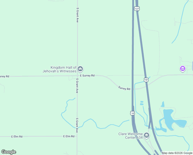 map of restaurants, bars, coffee shops, grocery stores, and more near 3211 East Surrey Road in Clare