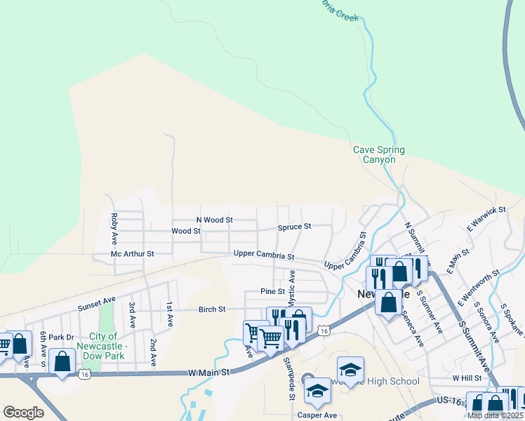 map of restaurants, bars, coffee shops, grocery stores, and more near 531 Williams Avenue in Newcastle
