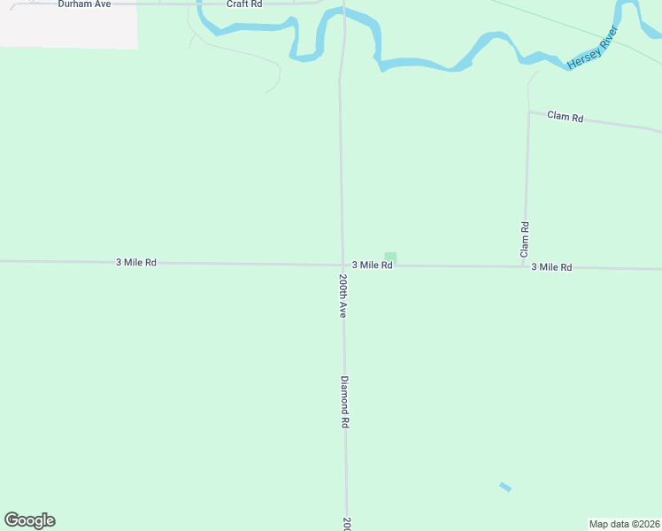 map of restaurants, bars, coffee shops, grocery stores, and more near 3 Mile Road in Reed City