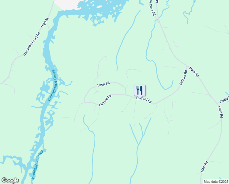 map of restaurants, bars, coffee shops, grocery stores, and more near 143 Clifford Road in Phippsburg
