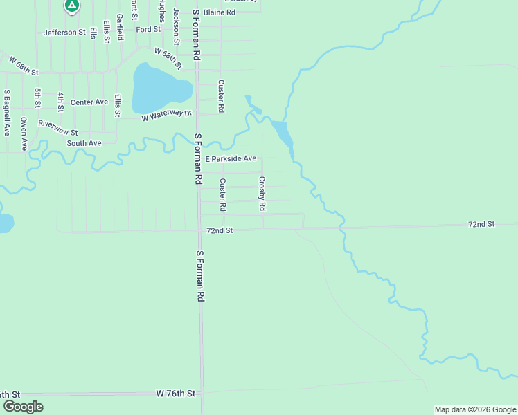 map of restaurants, bars, coffee shops, grocery stores, and more near 8927 Crosby Road in Idlewild