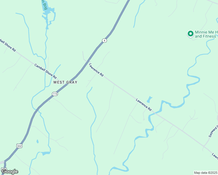 map of restaurants, bars, coffee shops, grocery stores, and more near 111 Lawrence Road in Gray