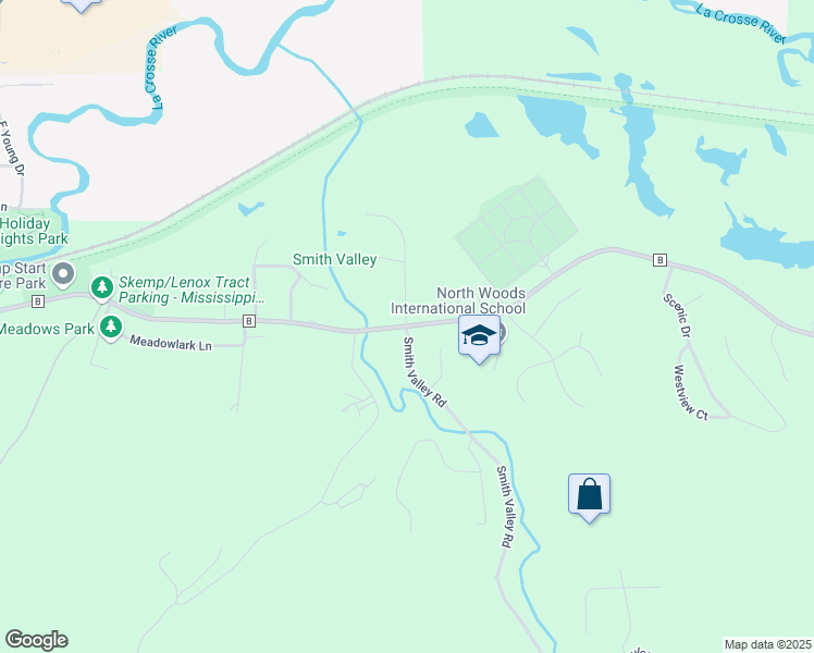 map of restaurants, bars, coffee shops, grocery stores, and more near 4130 Smith Valley Road in La Crosse