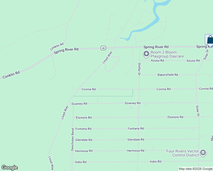 map of restaurants, bars, coffee shops, grocery stores, and more near 16920 Covina Road in Bend