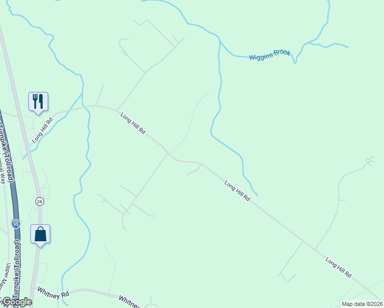 map of restaurants, bars, coffee shops, grocery stores, and more near 83 Long Hill Road in Gray
