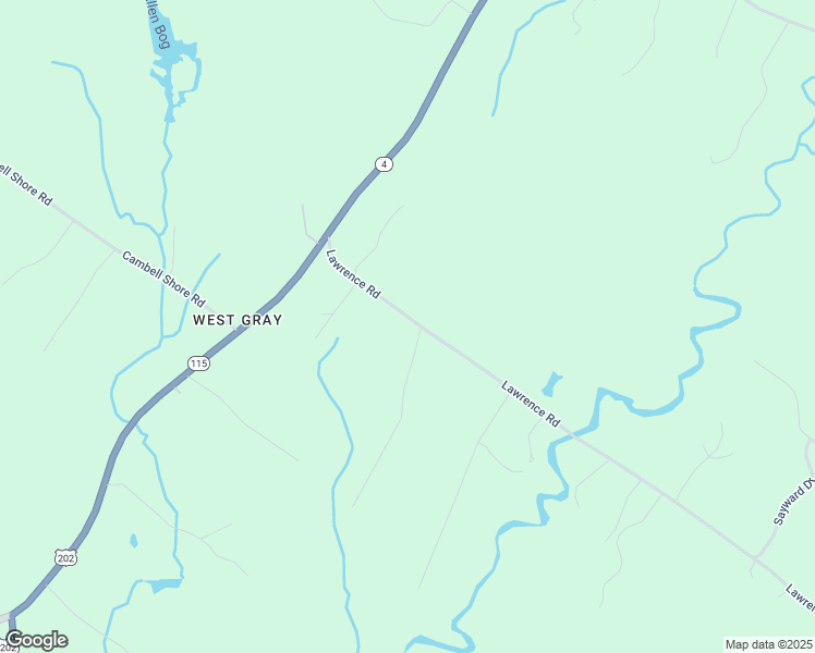 map of restaurants, bars, coffee shops, grocery stores, and more near 111 Lawrence Road in Gray