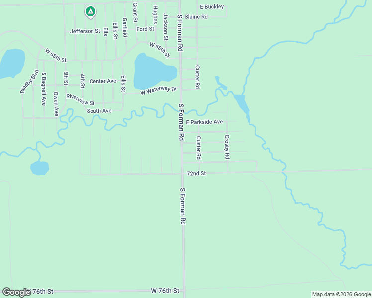map of restaurants, bars, coffee shops, grocery stores, and more near 8970 South Forman Road in Idlewild