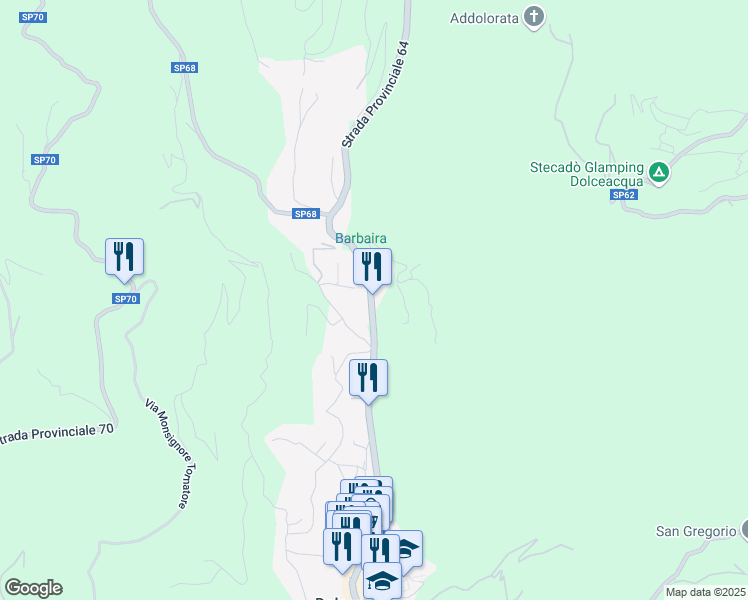 map of restaurants, bars, coffee shops, grocery stores, and more near in Dolceacqua