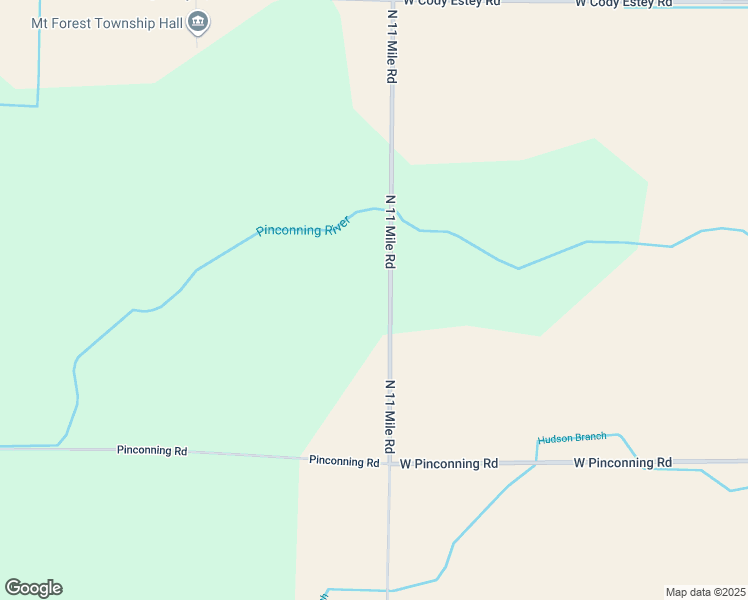 map of restaurants, bars, coffee shops, grocery stores, and more near 4197 North 11 Mile Road in Pinconning