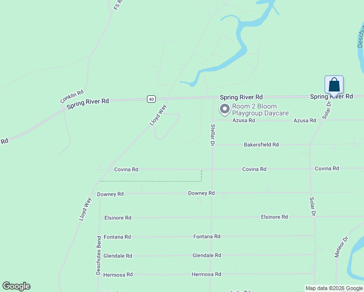 map of restaurants, bars, coffee shops, grocery stores, and more near 56712 Bandley Road in Bend