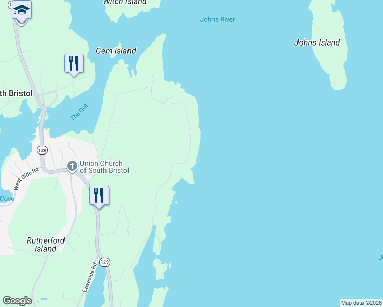 map of restaurants, bars, coffee shops, grocery stores, and more near 143 Miles Road in South Bristol