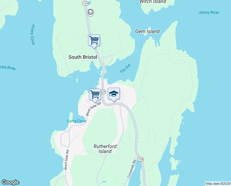 map of restaurants, bars, coffee shops, grocery stores, and more near 23 Fire Road 14 in South Bristol