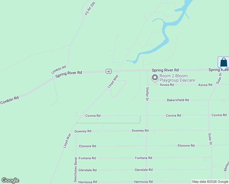 map of restaurants, bars, coffee shops, grocery stores, and more near 56708 Spring River Loop in Bend