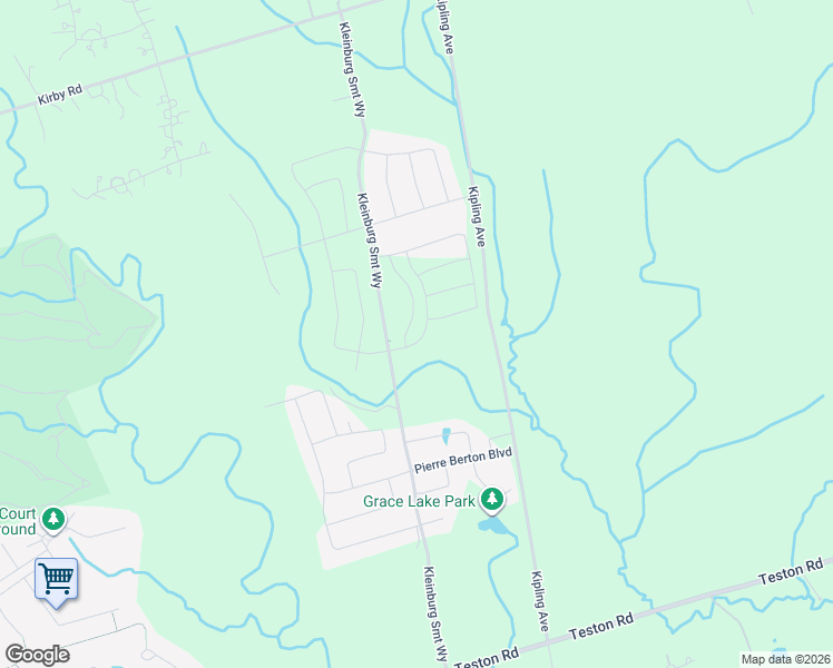 map of restaurants, bars, coffee shops, grocery stores, and more near 24 Lacrosse Trail in Vaughan
