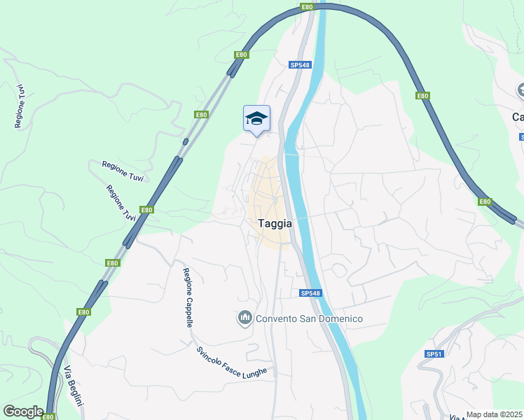 map of restaurants, bars, coffee shops, grocery stores, and more near 5 Vico Molino in Taggia