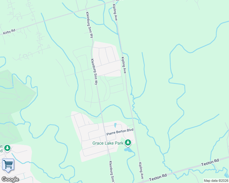 map of restaurants, bars, coffee shops, grocery stores, and more near 205 Faust Ridge in Vaughan