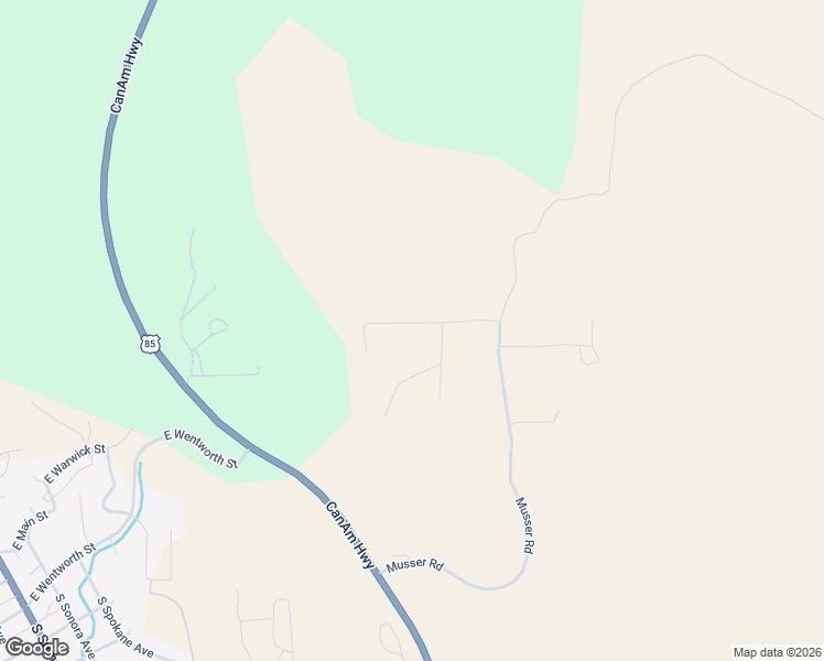 map of restaurants, bars, coffee shops, grocery stores, and more near 18 Whitetail Run in Newcastle