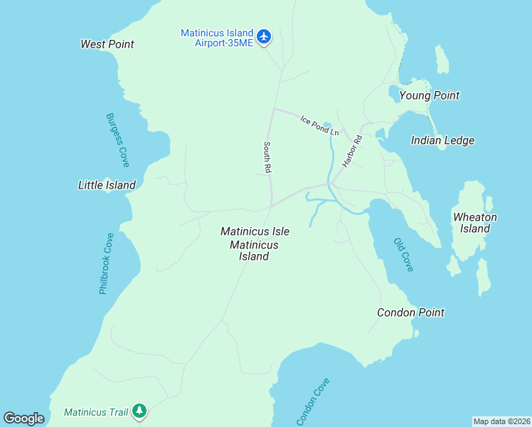 map of restaurants, bars, coffee shops, grocery stores, and more near S Rd in Matinicus