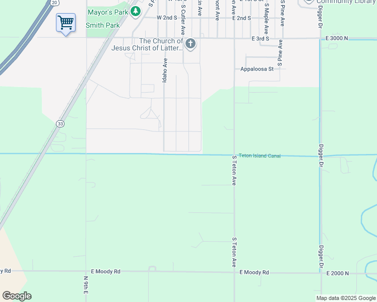 map of restaurants, bars, coffee shops, grocery stores, and more near 664 North Austin Avenue in Sugar City