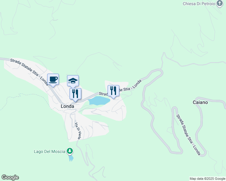 map of restaurants, bars, coffee shops, grocery stores, and more near 3 Via degli Imberta in Londa