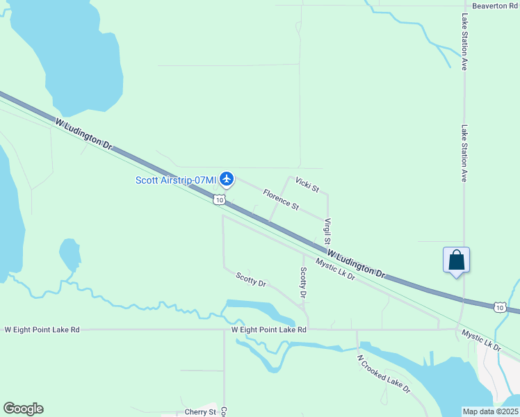 map of restaurants, bars, coffee shops, grocery stores, and more near 8865 Florence Street in Lake