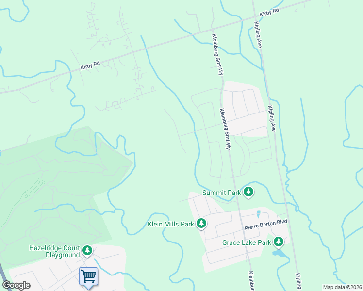 map of restaurants, bars, coffee shops, grocery stores, and more near 67 Enclave Court in Vaughan