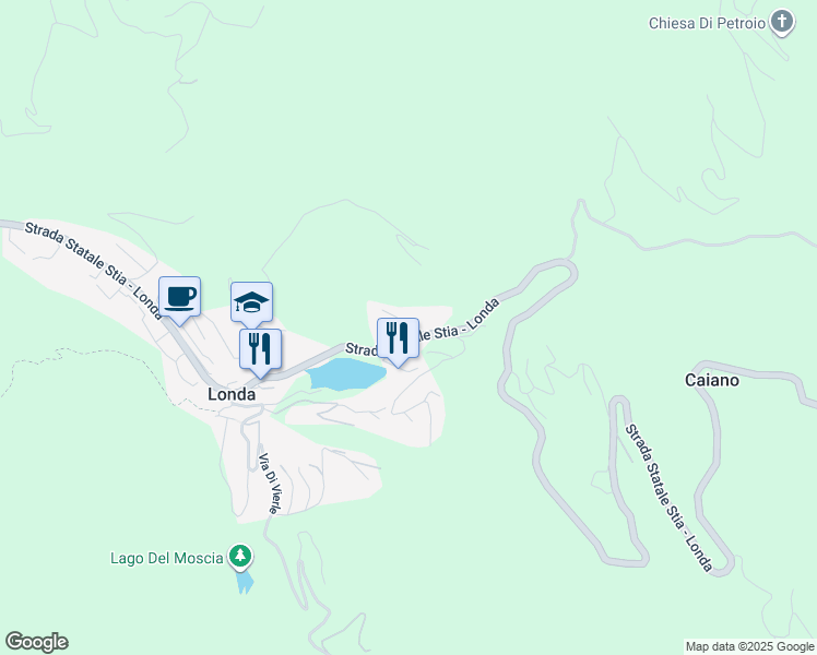 map of restaurants, bars, coffee shops, grocery stores, and more near 3 Via degli Imberta in Londa