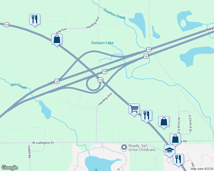 map of restaurants, bars, coffee shops, grocery stores, and more near 2532 West Cadillac Drive in Farwell