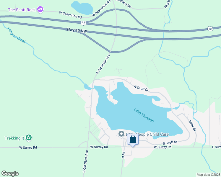map of restaurants, bars, coffee shops, grocery stores, and more near 671 North Scott Drive in Farwell