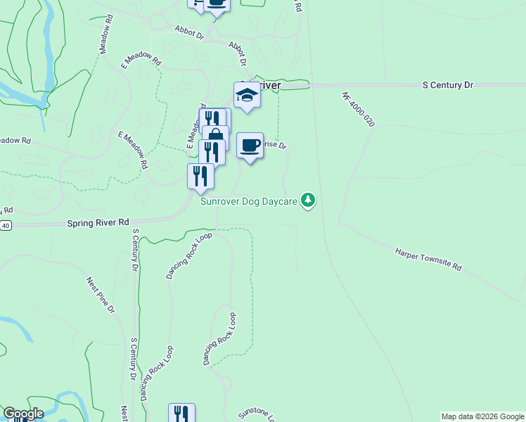 map of restaurants, bars, coffee shops, grocery stores, and more near in Bend