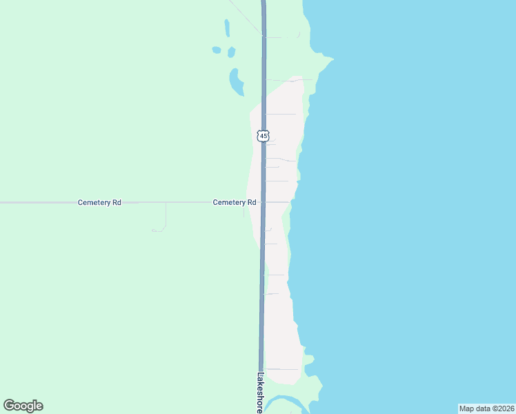 map of restaurants, bars, coffee shops, grocery stores, and more near N8910 Lakeshore Drive in Van Dyne