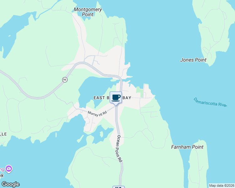 map of restaurants, bars, coffee shops, grocery stores, and more near 2 Church Street in Boothbay
