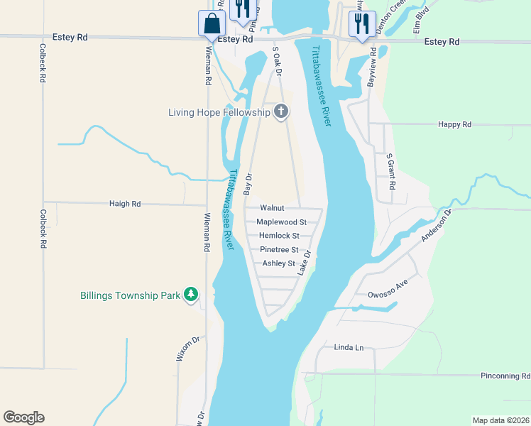 map of restaurants, bars, coffee shops, grocery stores, and more near 1096 Walnut in Beaverton