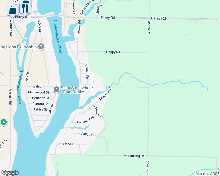 map of restaurants, bars, coffee shops, grocery stores, and more near 4200 Anderson Drive in Beaverton