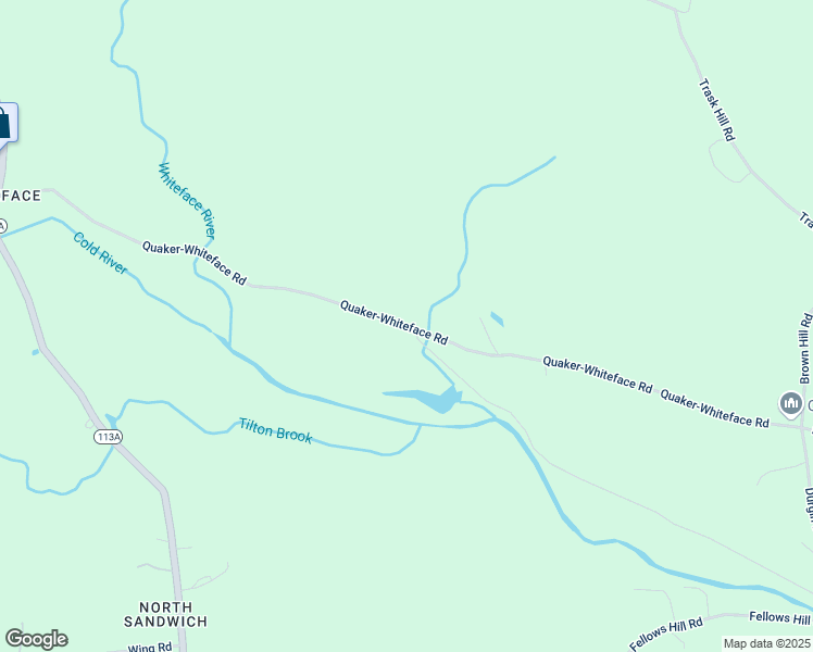 map of restaurants, bars, coffee shops, grocery stores, and more near Quaker-Whiteface Road in Sandwich