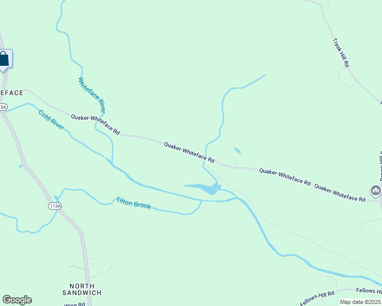 map of restaurants, bars, coffee shops, grocery stores, and more near Quaker-Whiteface Road in Sandwich