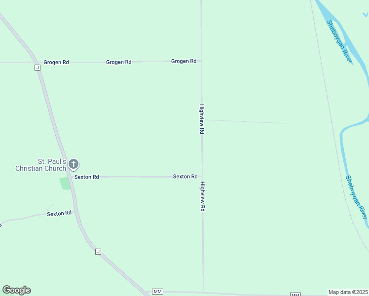 map of restaurants, bars, coffee shops, grocery stores, and more near W6954 Sexton Road in Elkhart Lake