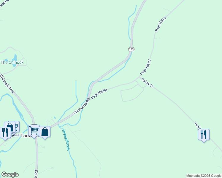 map of restaurants, bars, coffee shops, grocery stores, and more near 122 Mountain View Estates Road in Tamworth