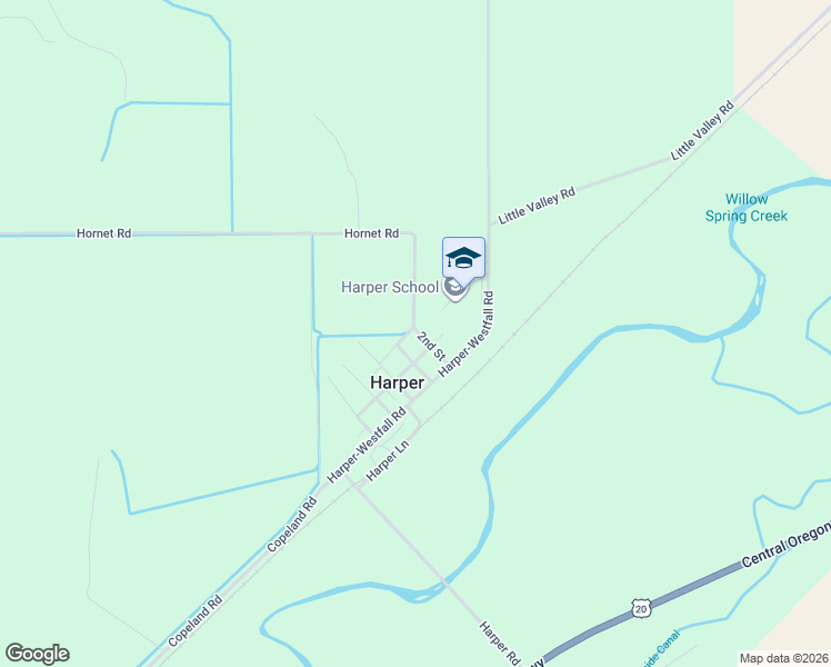 map of restaurants, bars, coffee shops, grocery stores, and more near 3480 3rd Street in Harper