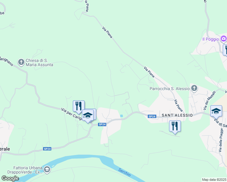 map of restaurants, bars, coffee shops, grocery stores, and more near in Lucca
