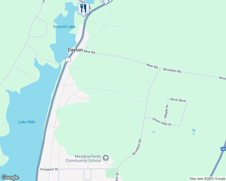 map of restaurants, bars, coffee shops, grocery stores, and more near 106 Park Drive in Yarmouth