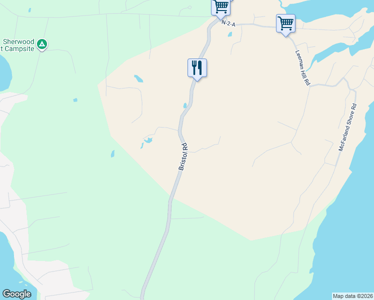 map of restaurants, bars, coffee shops, grocery stores, and more near 2700 Maine 130 in Bristol