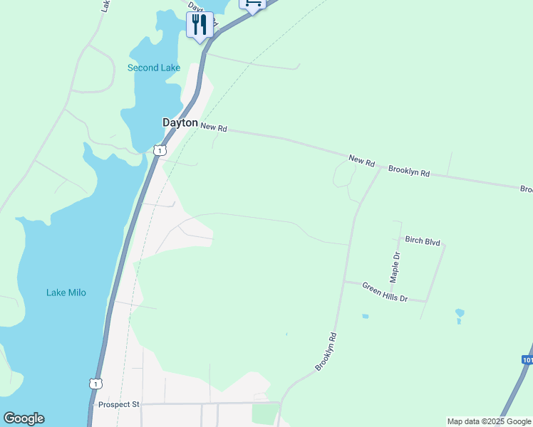 map of restaurants, bars, coffee shops, grocery stores, and more near Park Drive in Yarmouth