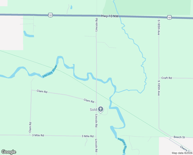 map of restaurants, bars, coffee shops, grocery stores, and more near South 190th Avenue in Reed City
