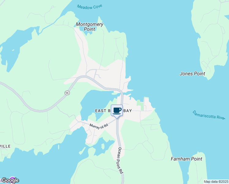 map of restaurants, bars, coffee shops, grocery stores, and more near 209 Ocean Point Road in Boothbay