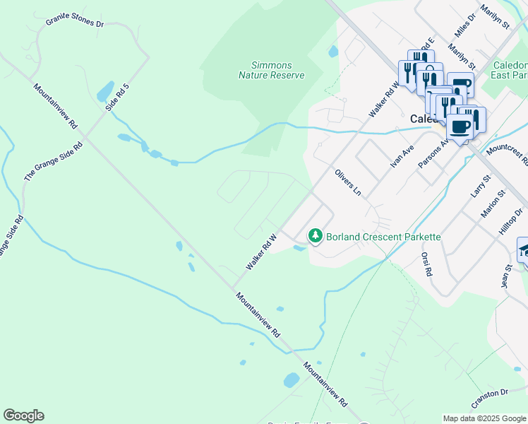 map of restaurants, bars, coffee shops, grocery stores, and more near in Regional Municipality of Peel