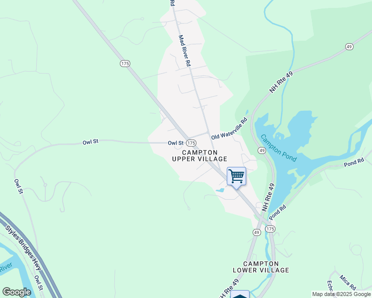 map of restaurants, bars, coffee shops, grocery stores, and more near 372 Owl Street in Campton