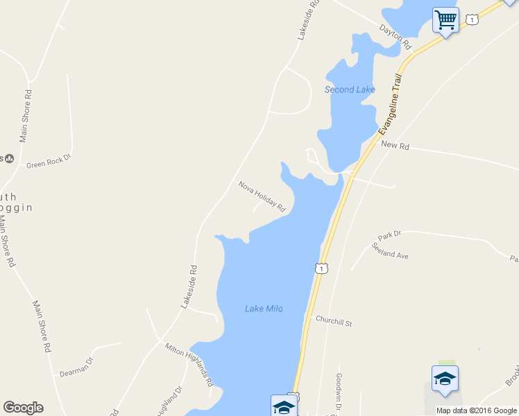 map of restaurants, bars, coffee shops, grocery stores, and more near A Frame Road in Yarmouth