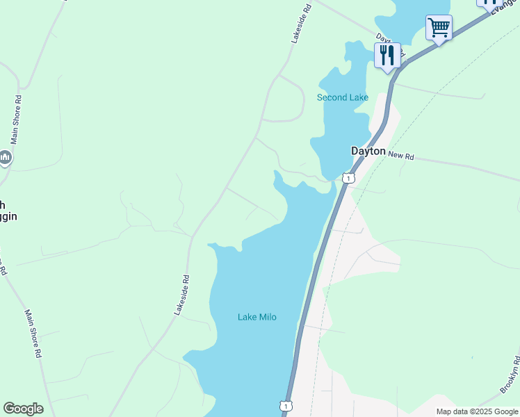 map of restaurants, bars, coffee shops, grocery stores, and more near Nova Holiday Lane in Yarmouth